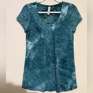 🎄L.a blues Teal Tie-Dye Women's Top